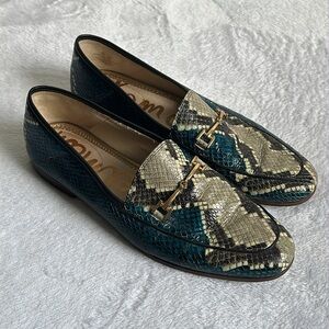 Sam Edelman Women’s Glam Mob Wife Sophisticated Snakeskin Loraine Bit Loafer 8